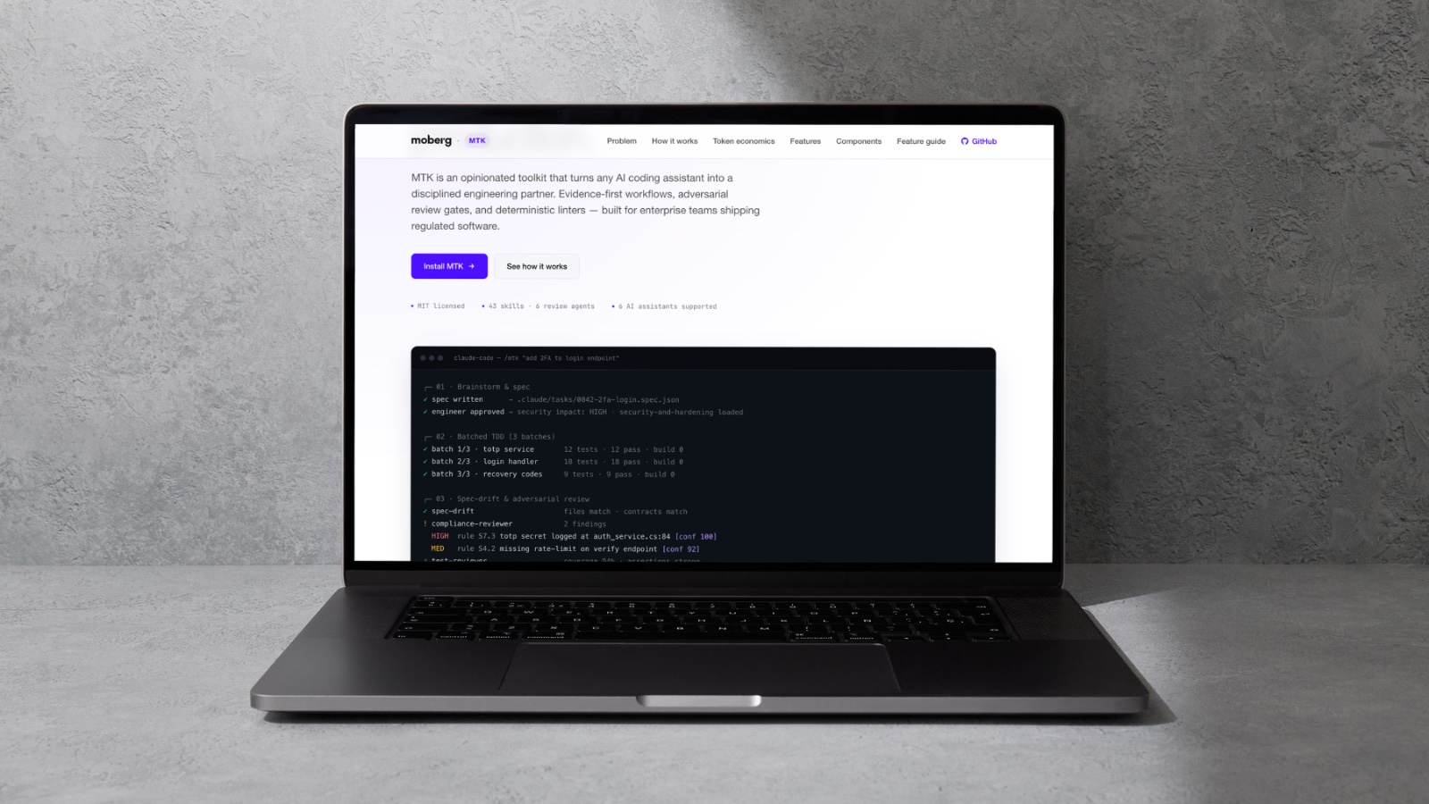 MTK: AI-driven development, held accountable